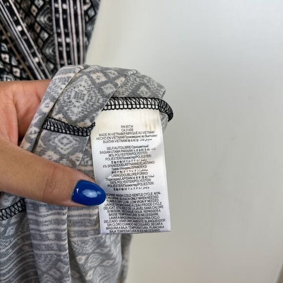 NWT BCBGeneration Size S Maxi Long Keyhole Tank Dress Black White Stretch - Picture 7 of 9